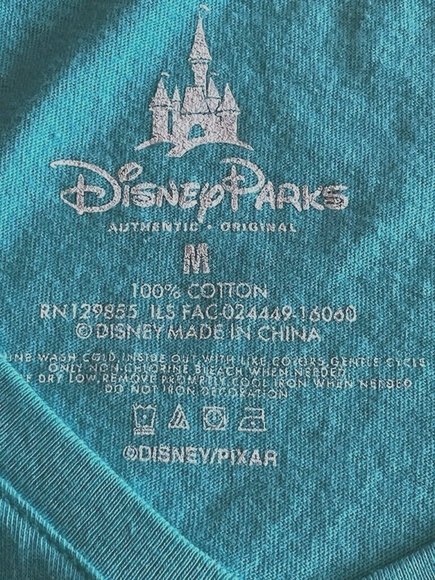 Disney Parks  Just Keep Swimming Dory Short Sleeve TShirt Womens Sz M Turquoise - Picture 6 of 6